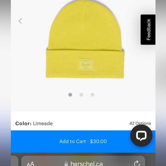 Hershel Elmer beenie in limeade - Picture 2 of 3